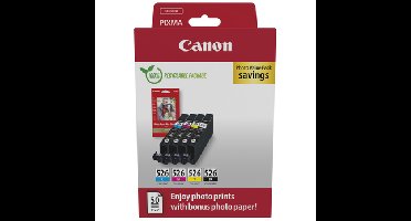 CLI-526 Inktcartridges 4-pack Zwart + Kleur (Photo Value Pack)