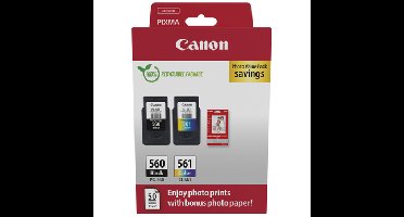 PG-560/CL-561 Photo Value Pack inktcartridges met fotopapier - zwart en kleur