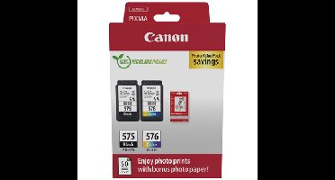 PG-575/CL-576 Photo Paper Value Pack inktcartridges + fotopapier zwart en kleur