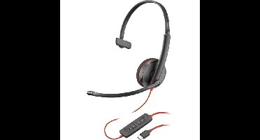 Blackwire 3210 mono USB-C headset met USB-C/A-adapter - Bedrade kantoor- en callcenterheadset