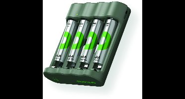 USB Lader AA/AAA met 4x 850mAh AAA ReCyko+ oplaadbare batterijen