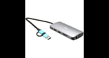 USB 3.0 USB-C/Thunderbolt 3x Display Metal Nano Dock with LAN + Power Delivery 100 W