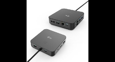 USB-C HDMI Dual DP Docking Station with Power Delivery 100 W + Universal Charger 100 W