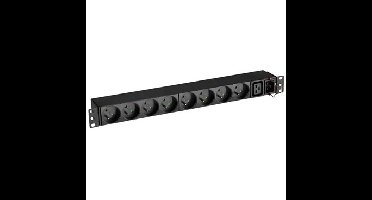 FlexPDU 8 FR energiedistributie 9 AC-uitgang(en) 1U Zwart
