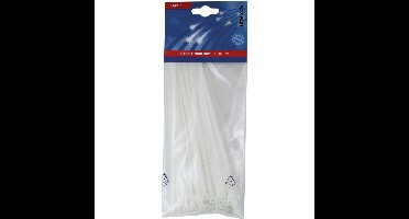 Witte UV-bestendige kabelbinders 200 mm - set van 50 stuks