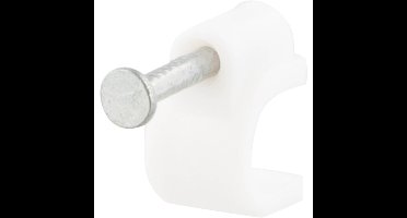 snoerclips 6 mm rond wit - set van 25 stuks