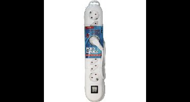 TCD Stekkerdoos 4x Euro + 4x Randaarde met Verlichte Schakelaar 1,5m 3x1,5mm²