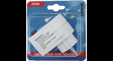 doorvoerstekker met randaarde en verlichte schakelaar - wit