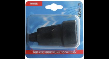 contrasteker met randaarde 10/16A PVC wit