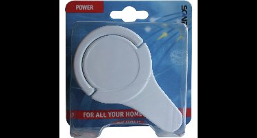 Platte haakse stekker met randaarde - wit