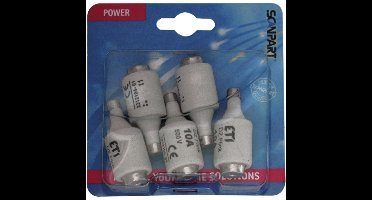 DII smeltpatronen 10A - set van 5 snelle zekeringen type F