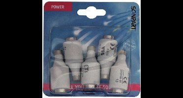 Snelwerkende DII zekeringen 16A - set van 5 stuks