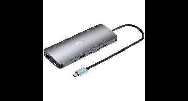 Metal USB-C Nano 3x Display Dock, 2x HDMI 1x USB-C video + Power Delivery 140W