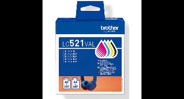 LC521VAL Multipack Inktcartridges Zwart Cyaan Magenta Geel Origineel