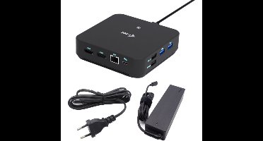 USB-C DP Dual HDMI Docking Station with Power Delivery 100 W + Universal Charger 100W