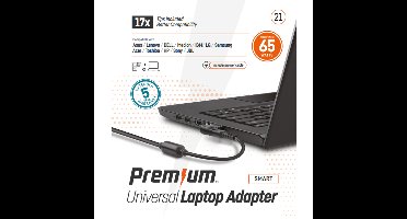 Universele Laptop Voeding 65W met 17 Verwisselbare Tips