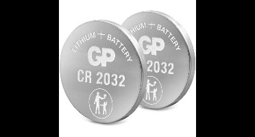 GP CR2032 lithium knoopcel batterij 3V blister à 2 stuks