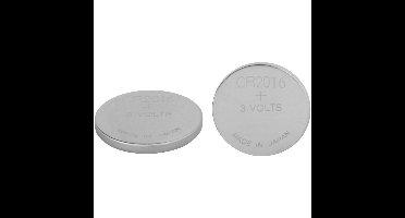 CR2016 Lithium Knoopcelbatterij 3V - Verpakking à 2 stuks