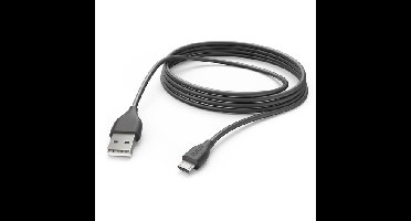 USB-A naar Micro-USB Kabel 3m Zwart