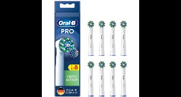 CrossAction Sonic Opzetborstels Wit 8-Pack - Geschikt voor Sonic Tandenborstels