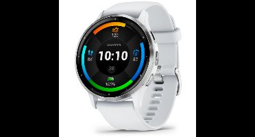 Venu 3 Silver/White - 45 mm AMOLED GPS Smartwatch met Wi-Fi