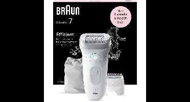 Silk-épil 7-041 wit/zilver - Wet & Dry epileerapparaat met accessoires