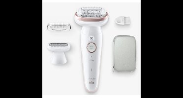 Silk-épil 9 SES9-030 Epilator Wet & Dry - Wit/Rose, 50 min gebruikstijd, 2 snelheden