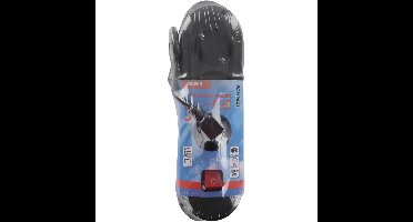 Zwarte 3-voudige stekkerdoos met randaarde en verlichte schakelaar 1,5 meter 3x1,5 mm²