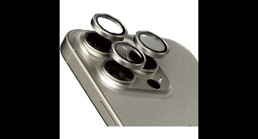 ® Hoops® Titanium Camera Lens Protector Natural iPhone 15 Pro | 15 Pro Max Doorzichtige schermbeschermer Apple 1 stuk(s)