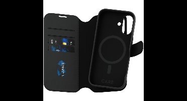 CARE™ by ® Tango 2-in-1 Wallet Case w. MagSafe iPhone 16 mobiele telefoon behuizingen Hoes Zwart
