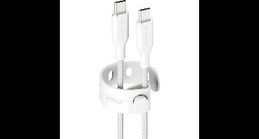 empower™ by ® Racing 240W USB-C to USB-C Cable | USB 2.0 | 2M | Silver White USB-kabel Wit