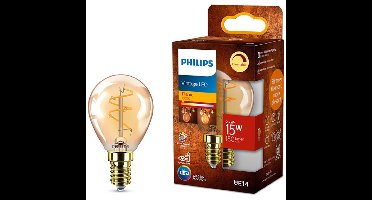 Philips Filamentkogellamp, amberkleurig, 15W P45 E14