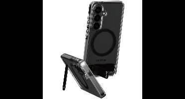 CARE™ by ® Urban Explorer Case Transparent w. Black Kickstand & Qi Samsung Galaxy S26 mobiele telefoon behuizingen Hoes Transparant