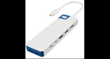 HD4103BUGL interface hub USB 3.2 Gen 1 (3.1 Gen 1) Type-C 5000 Mbit/s Blauw, Wit