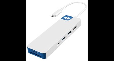 HD4102BUGL interface hub USB 3.2 Gen 1 (3.1 Gen 1) Type-C 5000 Mbit/s Blauw, Wit