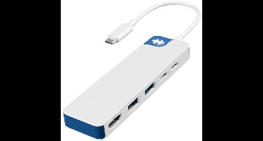HD4101BUGL interface hub USB Type-C 5000 Mbit/s Blauw, Wit