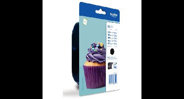 LC-123 zwarte inktcartridge high capacity (600 pagina's) - 1-pack blister