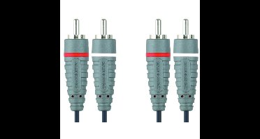 Audio aansluitkabel 2x tulp mannelijk - mannelijk 10 meter