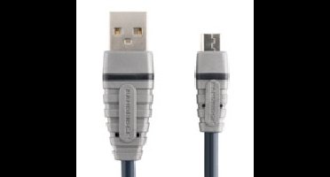 USB 2.0 kabel A male naar Micro USB male 1,5 meter zwart