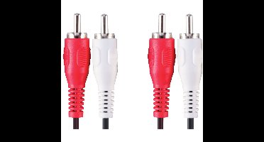 Audio aansluitkabel 2x tulp male - male 2,5 meter