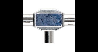 TV splitter 9.5 mm vrouwelijk naar 2x 9.5 mm mannelijk - coax signaalverdeler