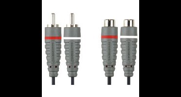 2,5 Meter RCA Tulp Verlengkabel (Mannelijk naar Vrouwelijk) - Stereo Audio Verlenger