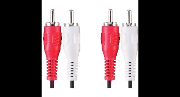 Coax kabel 5 meter met tulp (male-male) aansluitingen - 5,0 m