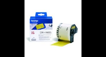 DK-44605 verwijderbare gele labelrol 62 mm x 30,5 m voor QL-labelprinters