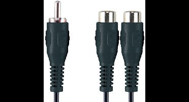 3.5 mm Jack naar 2x Tulp Verlengkabel 0,2 m - Stereo Audio Adapterkabel