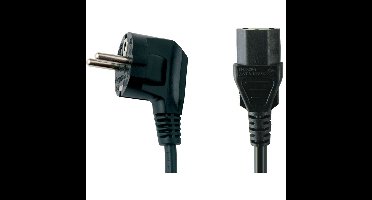 Netvoedingskabel 10A haaks Schuko naar C14 - 2,5 meter