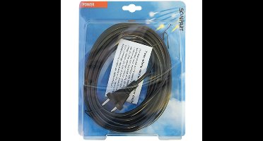 Zwart oprolbaar stofzuigersnoer 6 meter - vervangend netsnoer voor stofzuigers