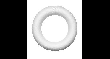 Piepschuim ring met platte kant - 17 cm