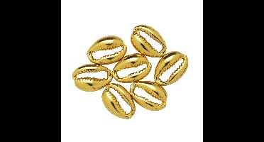 Kralen schelpen - 17 mm - goudkleurig