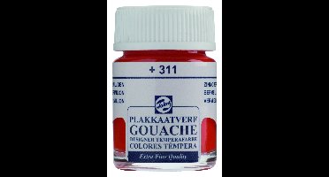 Plakkaatverf - extra fijn - 16 ml - vermiljoen